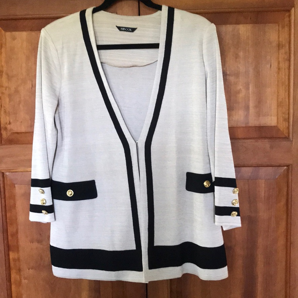 Misook Cream and black Jacket